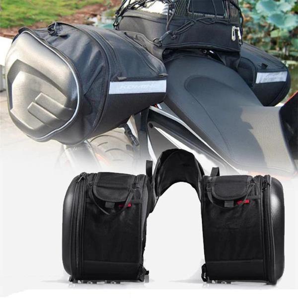 オートバイ防水サドルバッグ/オートバイサイドヘルメット乗馬トラベルバッグ + レインカバー 1 ペア
