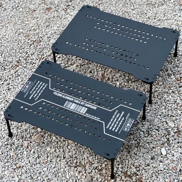 アウトドアキャンプ用昇降式IGTテーブル 多機能折りたたみBBQテーブル アルミ合金製折りたたみ式IGTテーブル 旅行・パティオ料理用