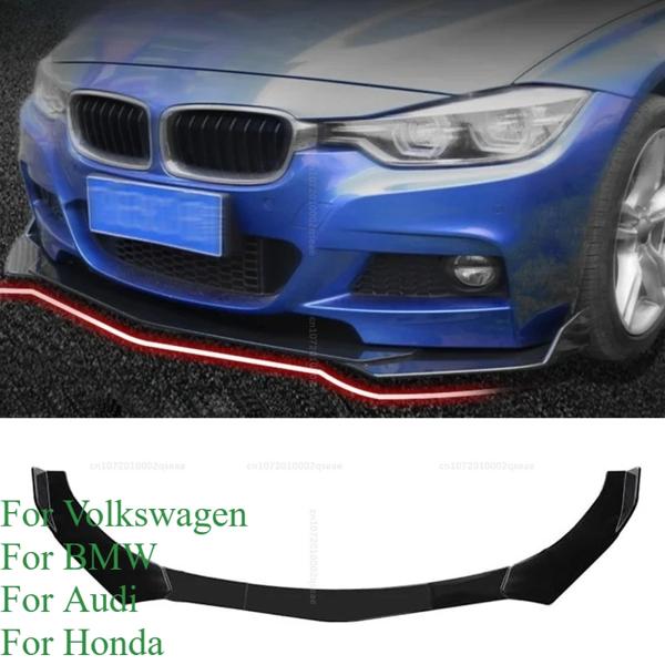 5個入り 調整可能 ABS製 フロントバンパーセパレーター ボディキット ダックリップ スプリッター フォルクスワーゲン BMW アウディ ホンダ用