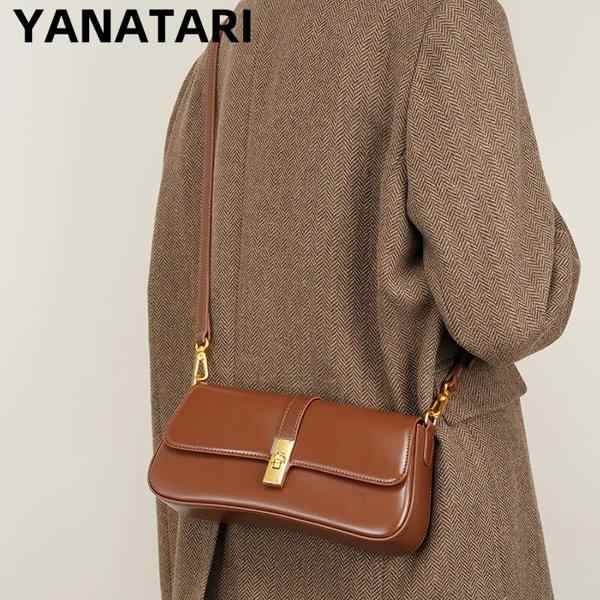 Yanatari-本革の女性用ハンドバッグ 下腕の形をした高級バッグ 牛革 ヴィンテージのショルダーバッグ 高品質 2024