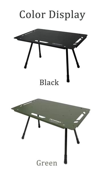 キャリングバッグ付きアルミニウム合金折りたたみテーブルセット、軽量アウトドアデスク、ピクニックタクティカルigtテーブル、キャンプ、2.0mm