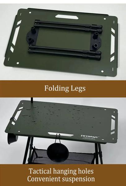 キャリングバッグ付きアルミニウム合金折りたたみテーブルセット、軽量アウトドアデスク、ピクニックタクティカルigtテーブル、キャンプ、2.0mm