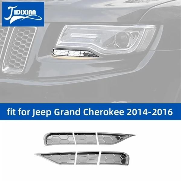 Jidixian-車のヘッドライトランプスプリンクラーカバースプレー装飾アクセサリージープグランドチェロキーに適しています2014 2015 2016