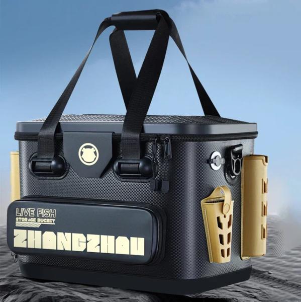 ポータブル厚手の釣りバケツ、多機能釣りフック、ストップビーズボックス、大容量、生きた魚のバレル ポータブル厚手の釣りバケツ、多機能釣りフック、ストップビーズ