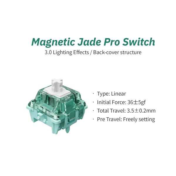 Gateron-Jade Pro磁気リニアスイッチ,カスタム,自由な設定,プレトラベル,ホールセンサー,エフェクト,ウーティング_5