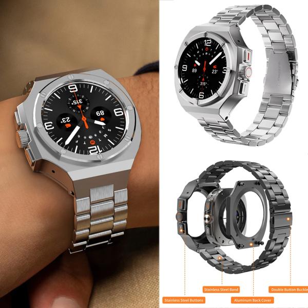 サムスンウォッチ用メタルケースバンド,高級ブレスレット,サムスンギャラクシーウォッチ用modキット,ウルトラ,lte,47mm,メンズアクセサリーの通販は 9,345円
