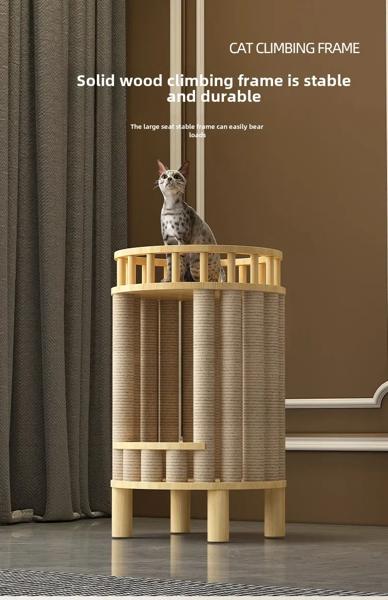 猫の爪ボード,半閉じた無垢材の猫の塔,ユニバーサルスペースカプセル,クライミングフレーム,小さな家,四季