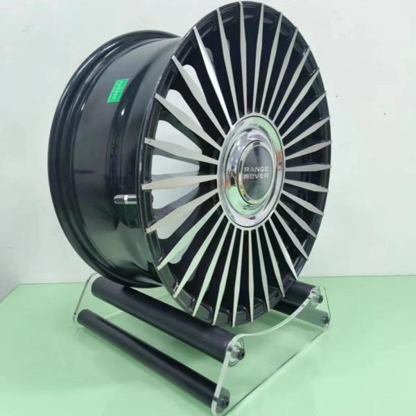 車のホイールハブディスプレイスタンド、調整可能なサイズ、スチールリングディスプレイ、360度回転 車のホイールハブディスプレイスタンド、調整可能なサイズ、スチール