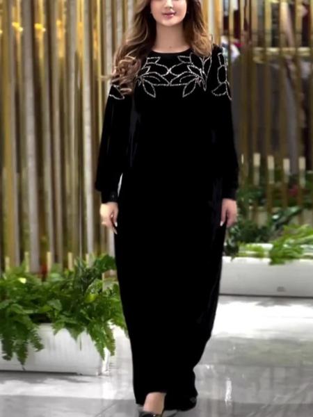 女性のためのイスラム教徒のベルベットダイヤモンドのドレス,女性のためのアバヤ,ラマダンのベルトドレス,ドバイのドレス,春,2022