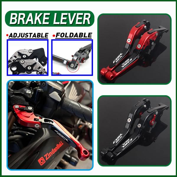 ハンドルと折りたたみハンドル付きの調整可能なブレーキレバー,ホンダcbr650r 2019-2024用アクセサリーの通販は 5,087円