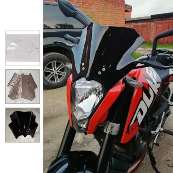 新しいktmデューク125 200 390 KTM390 KTM200 KM125 2012 2013 2014 2015 2016バイクウインドスクリーン偏向器ガラスフロントガラスねじ