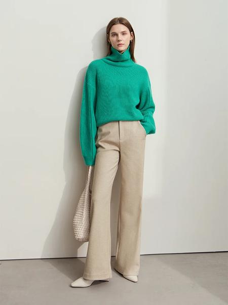 Amii-女性のためのミニマリストニットパンツ,カジュアルウェア,ハイ