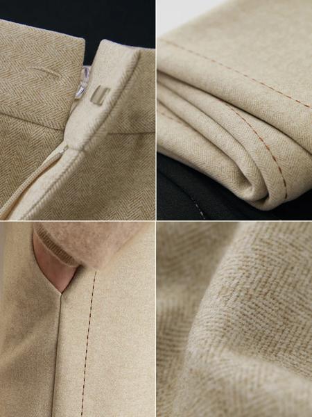 Amii-女性のためのミニマリストニットパンツ,カジュアルウェア,ハイウエスト,ワイドレッグ,ヘリンボーン,新しい冬のコレクション2021, 12444064 Amii-女性のためのミニマリストニットパンツ,カジュアルウェア,ハイ