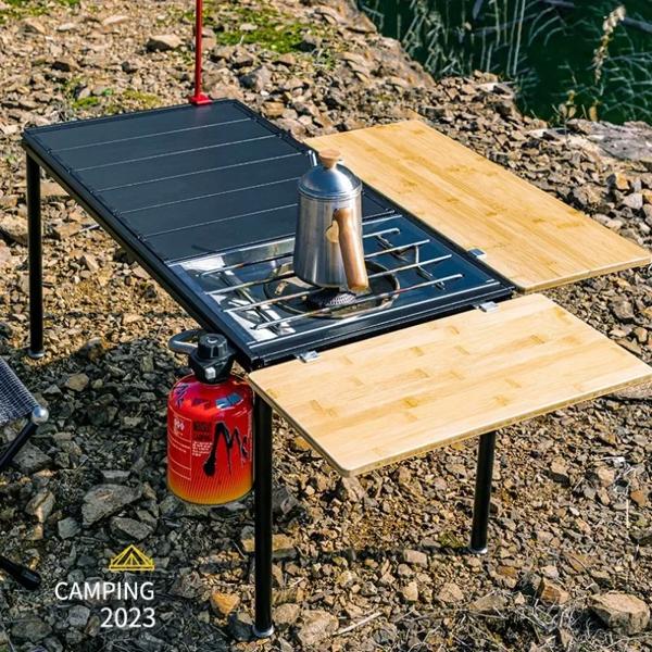 防水キャンプテーブルトップ 拡張プレート 竹ボード ピクニック ダイニング 屋外 キッチン用品_3