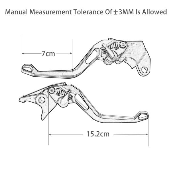オートバイ3Dブレーキクラッチレバー5D調整可能な短スズキGSXR1000 2001 2002 2003 2004 GSX-S750 2011-2020の通販は