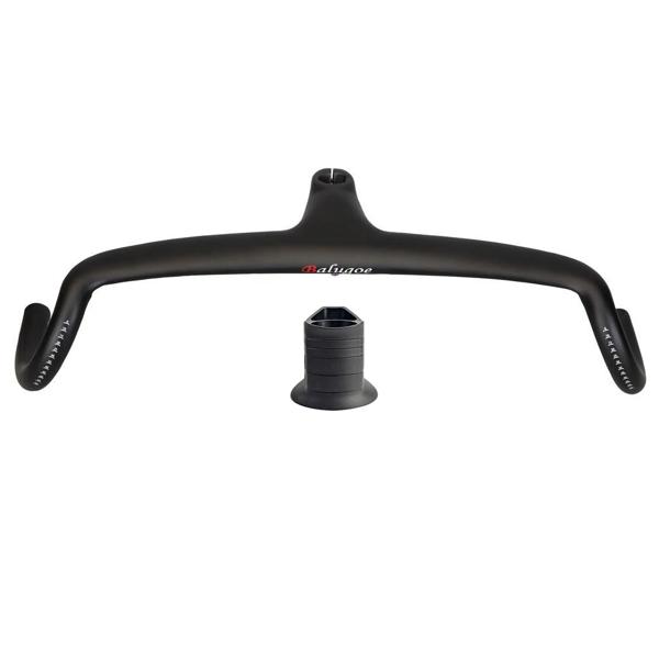 Balugoe-カーボンファイバーマウンテンバイクハンドルバー,統合された道路ハンドルバー,マット,内部ケーブルルーティング,t800,25度パーツ