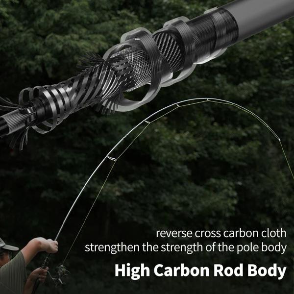 Linnhue-超軽量スピニングフィッシングロッド,1.9m, 2.1m, 2.4m