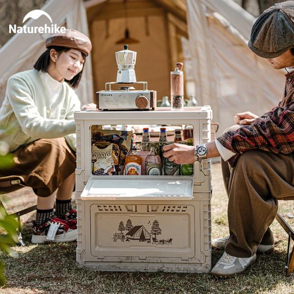 Naturehike-キャンプ用折りたたみ式収納ボックス 大容量 ppサンドライボックス ベッドサイドテーブル 屋外旅行 ピクニック 60l 25l 30l 50l_5