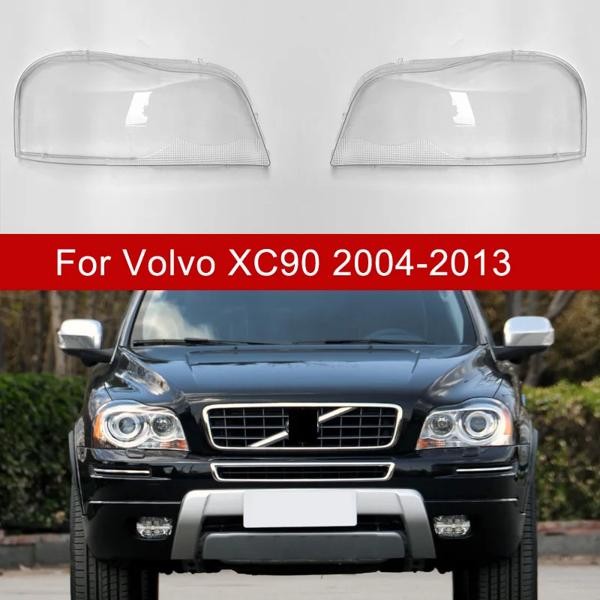 透明なヘッドライトレンズカバーEvo xc90 2004-2013用のランプシェード左と右2個