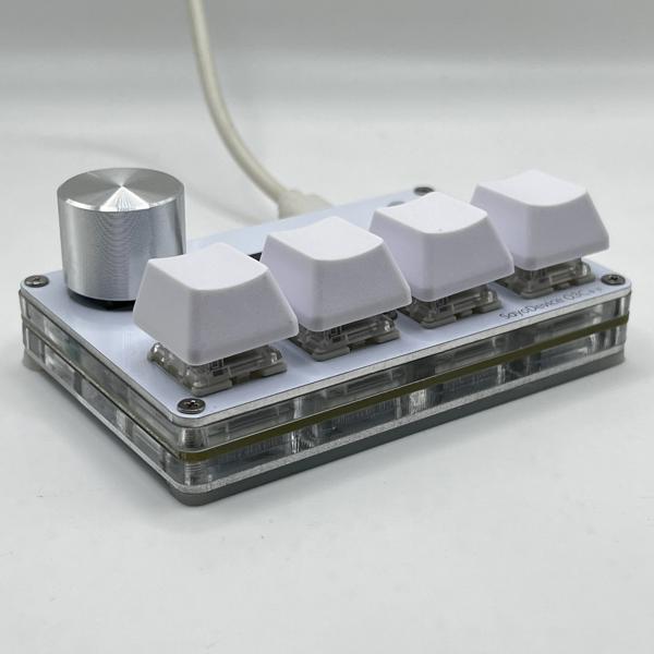 Outemu-磁気リニアキーボードスイッチ,sayodevice o3c,ラピッドトリガー,ピンクノブ,スクリーンコピーシャotcut,4 4キー_4