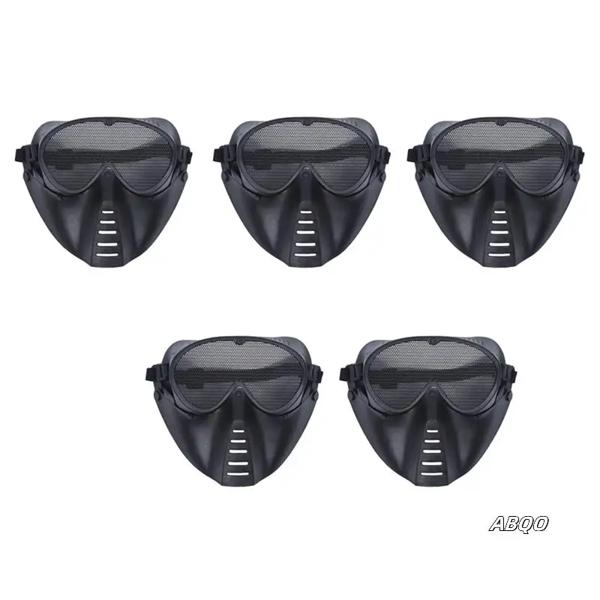5X マスク エアガン保護マスク ペイントボール ブラック 新品