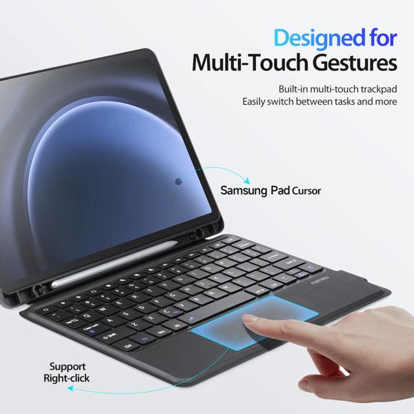 DUX DUCIS ギャラクシータブ S10 ウルトラタッチキーボード保護カバー S9 FE プラス Bluetooth キーボード S6 Lite S7 S8 A8 A9 プラスケース