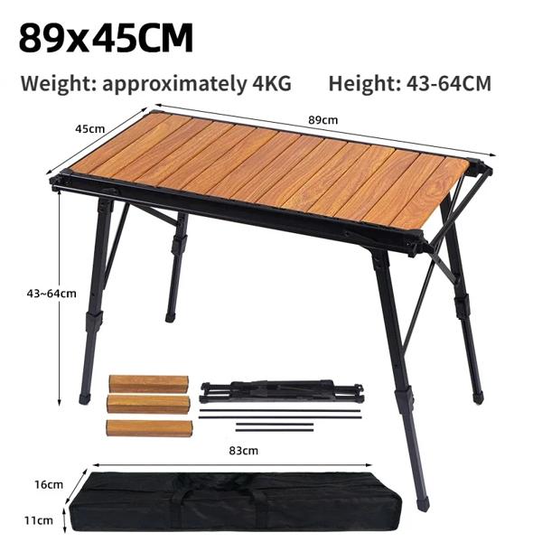 多機能折りたたみ式igtテーブル 軽量バーベキューテーブル バックパック ロールテーブル 調整可能な脚 デスク バーナー 最新
