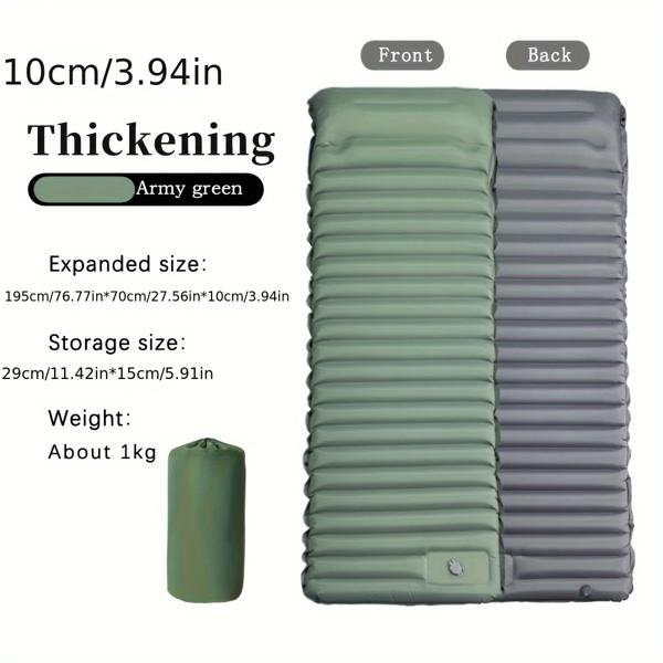 10 センチメートル屋外キャンプインフレータブルマットパッド TPU 超軽量厚い防湿インフレータブルベッドポータブル車のテント睡眠マット足