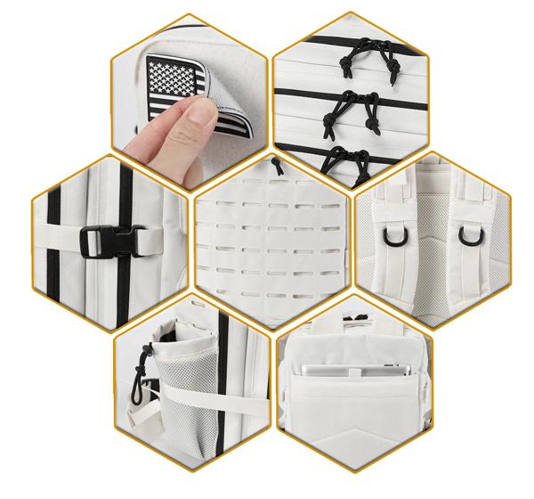 QT&QY 25L/45L タクティカルバックパック 男性と女性用 アウトドア