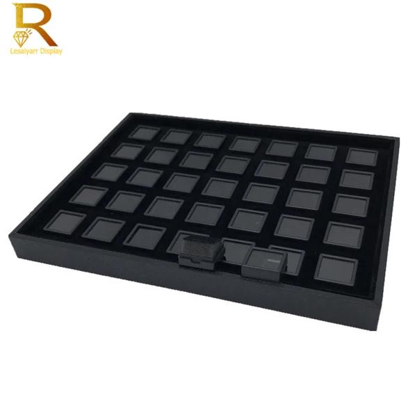 四角いダイヤモンド収納ボックストレイ宝石箱ディスプレイオーガナイザー白と黒のケース収納3 cm 4 cm 5 cm 6cm