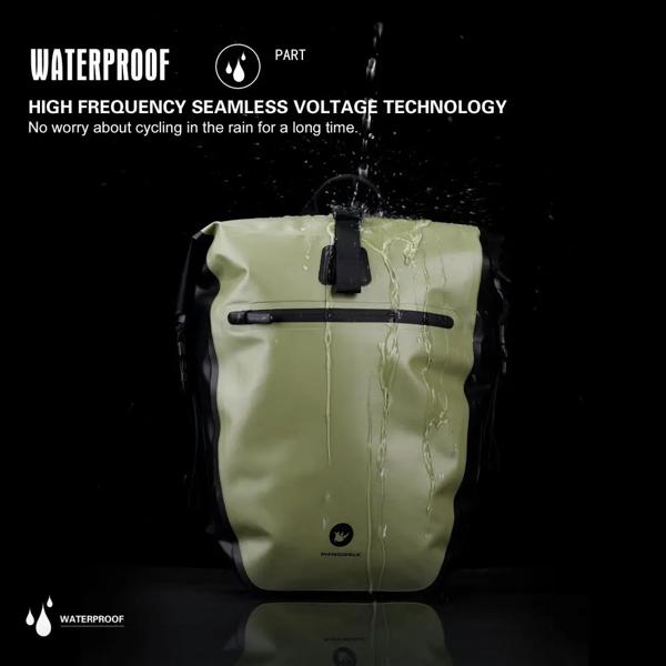 ラインストーン付きowalk自転車バッグ 防水 大容量 多機能