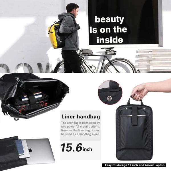 ラインストーン付きowalk自転車バッグ 防水 大容量 多機能