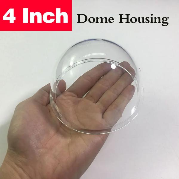 4インチアクリル屋内/屋外cctv交換用クリアカメラドームハウジング