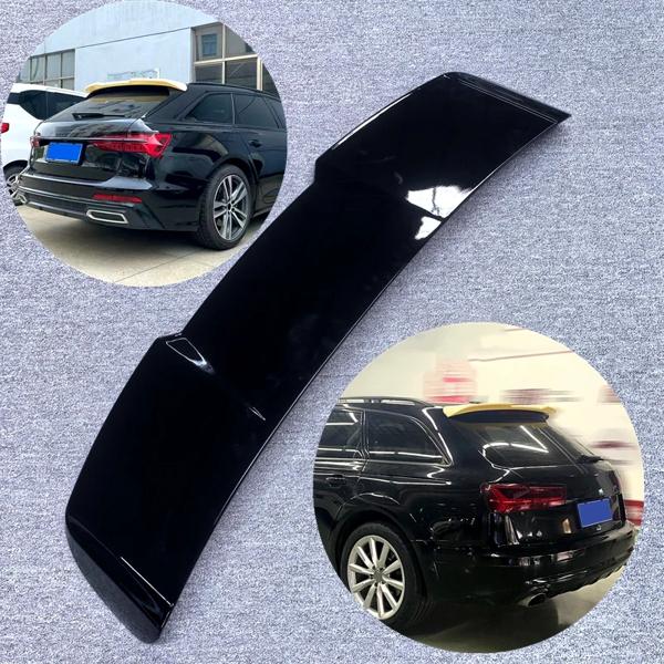 アウディ A6 C7 C8 アバントオールロード 2011-2017 に 2019-2023 高品質 ABS リアルーフウイングスポイラー光沢のある黒または白の車体キット