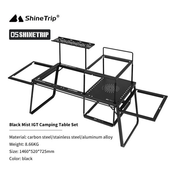 Shinetrip-アルミニウム製の折りたたみ式屋外キャンプテーブルセット
