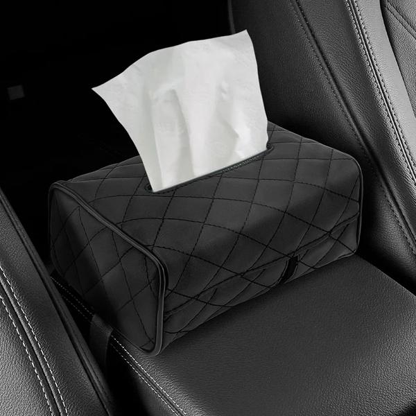 革製の車の収納ボックス 便座ホルダー ティッシュ棚 ナプキンコンテナ オーガナイザー 自動インテリア収納