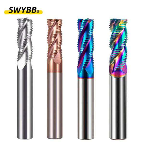 Swlador b-木工エンドミル、ソリッドカーバイド、CNC切削工具、アルミニウム、硬質鋼、木材、4mm、6mm、8mm、10mm-20mm