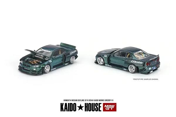 海道-ミニダイキャストメタルモデル,1:64日産スカイラインGT-R,r34,r33,ホンダNSXレーシング,海道ワークスv3,v2,khmg車,合金