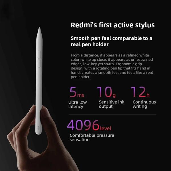 良い！ Xiaomi Redmi スタイラスペン Redmi パッドプロタブレット 4096 レベルセンス描画書き込みスマート鉛筆 80mAh タイプ C 充電_3