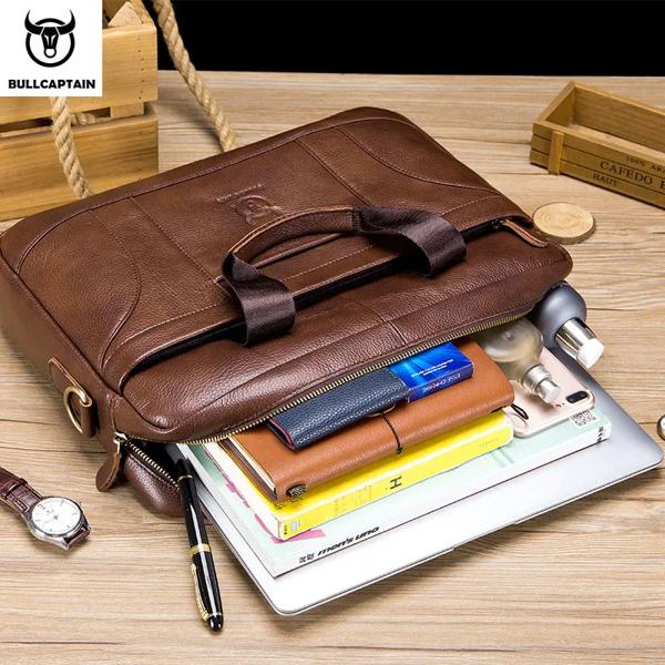 ブルキャプテンメンズブリーフケース 有名ブランドのレザーショルダー