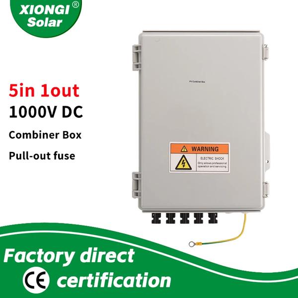 ソーラーパネルコンバイナーボックス 600V 防水 ip65 5入力1出力 DCヒューズ MCB  SPD ジャンクションボックス