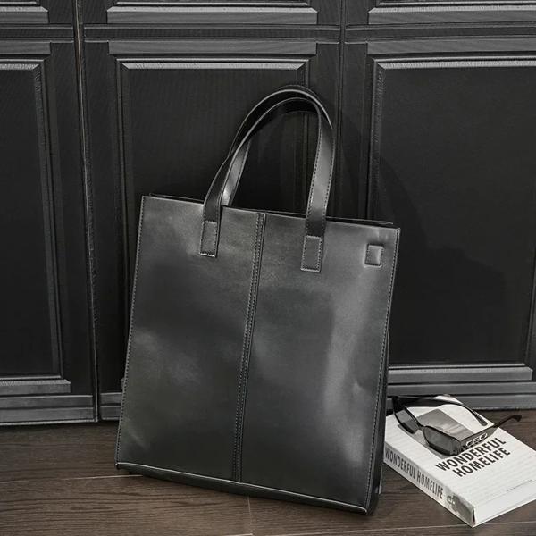 シンプルなヴィンテージメンズハンドバッグ高級ビジネスショルダー