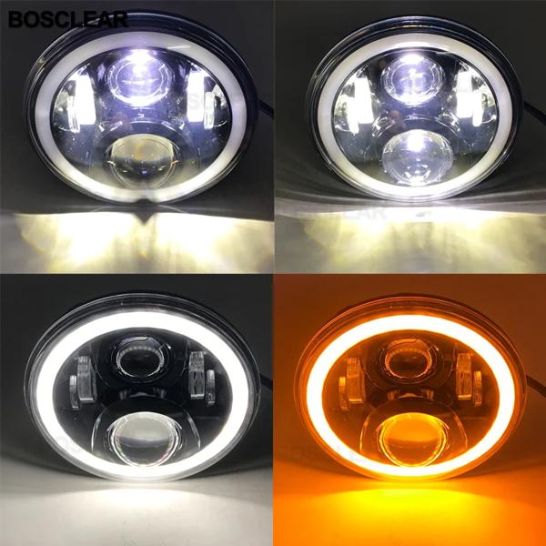 7 インチ LED ヘッドライトヘッドランプジープラングラー tj lj jk 日産パトロール Y60 サファリランドローバーハマー H1 H2 Lada Niva オフロード 4x4_5