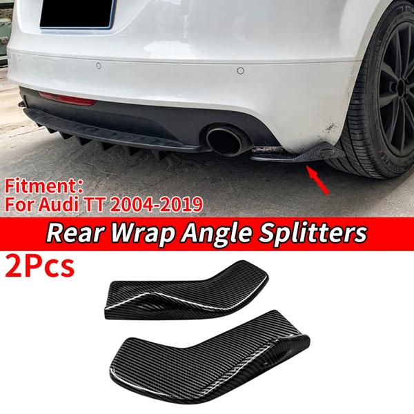 アウディ TT TTS TTRS 2011-2019 2014 車のリアラップアングルスプリッターディフューザーボディキットスプリッタースクラッチプロテクターアクセサリー ABS