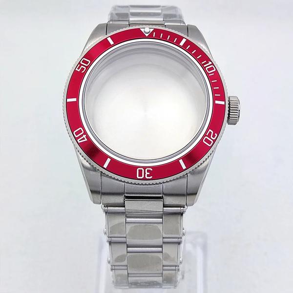 防水時計ケースセット,回転ギアリング付きムーブメントケース,スチールバンド,ミヨタ8215に適しています,41mmの通販は 10,869円