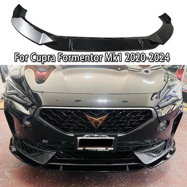 キュプラ Formentor Mk1 2020-2024 車のフロントバンパーリップスポイラースプリッターガードカバーディフレクターフロントバンパーリップあごボディキット