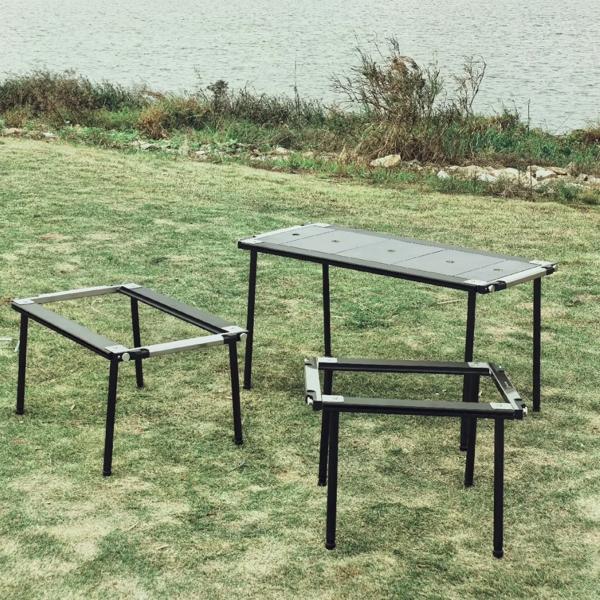 取り外し可能な IGT フレーム折りたたみキャンプ IGT テーブル 3 ユニットアルミ合金フレーム屋外取り外し可能な Protable テーブル 取り外し可能な IGT フレーム折りたたみキャンプ IGT テーブル 3