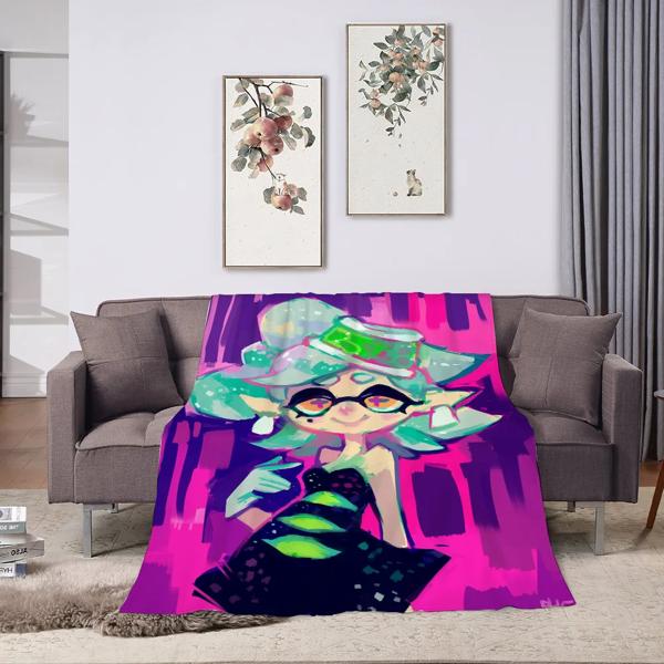 ふわふわの柔らかい市松模様の毛布とスロー ダブルベッド用のスプラトゥーンベッドカバーと掛け布団 装飾的なソファブランケット 夏の通販は 5,160円