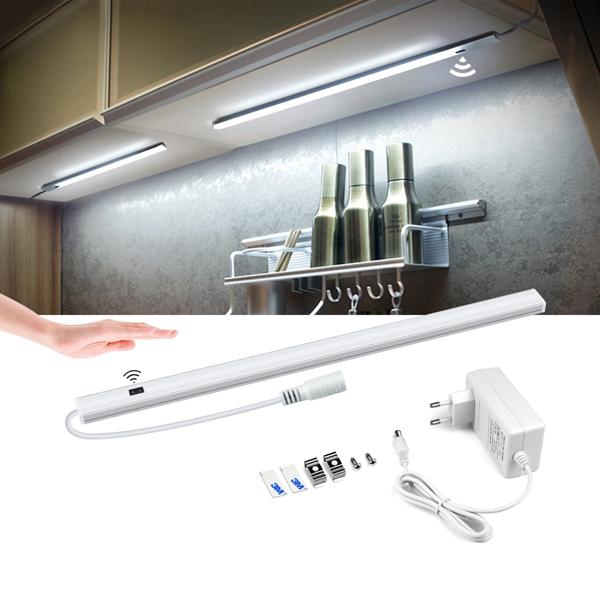 屋内照明リジッドバーランプテーブルライトハンドスイープモーションセンサーLEDデスクランプ寝室研究室用フラットLEDチューブ12V -EU