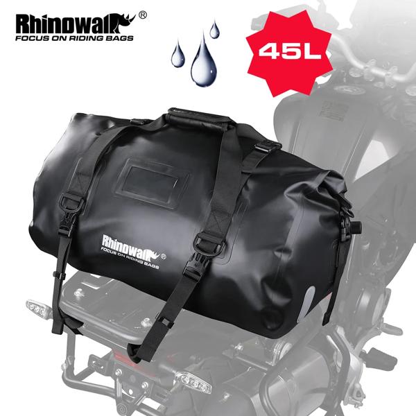 生産ライン石ころ上塗りされたowalk-雨合羽自動二輪車尻っ方御徒面子 45l PVCサドル御徒面子 素っ気ない一巡り 露天旅する用うしろ側風呂敷き包み 自動二輪車用